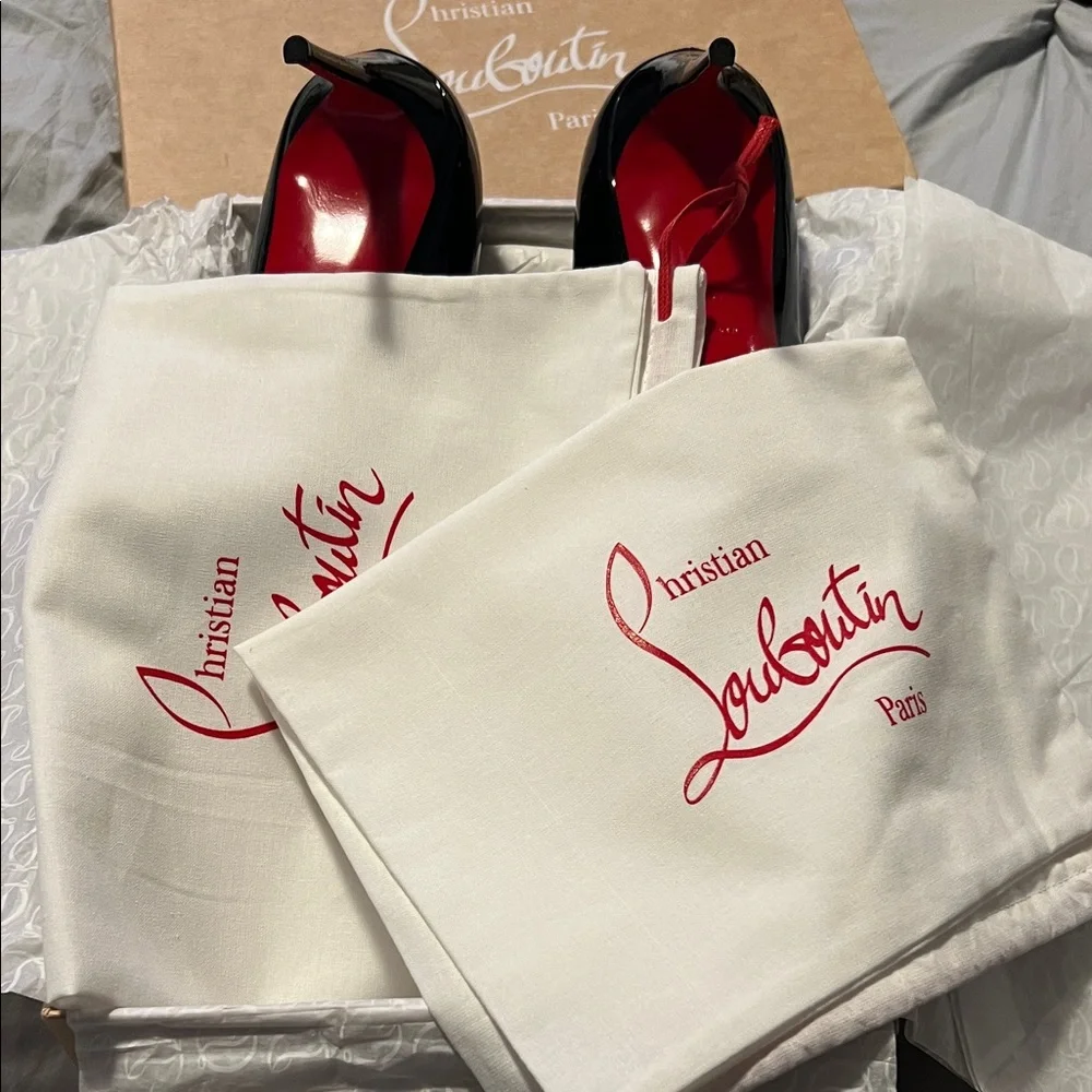 Christian Louboutin Black Heels Kate 85mm Patent Leather - Picture 6 of 6